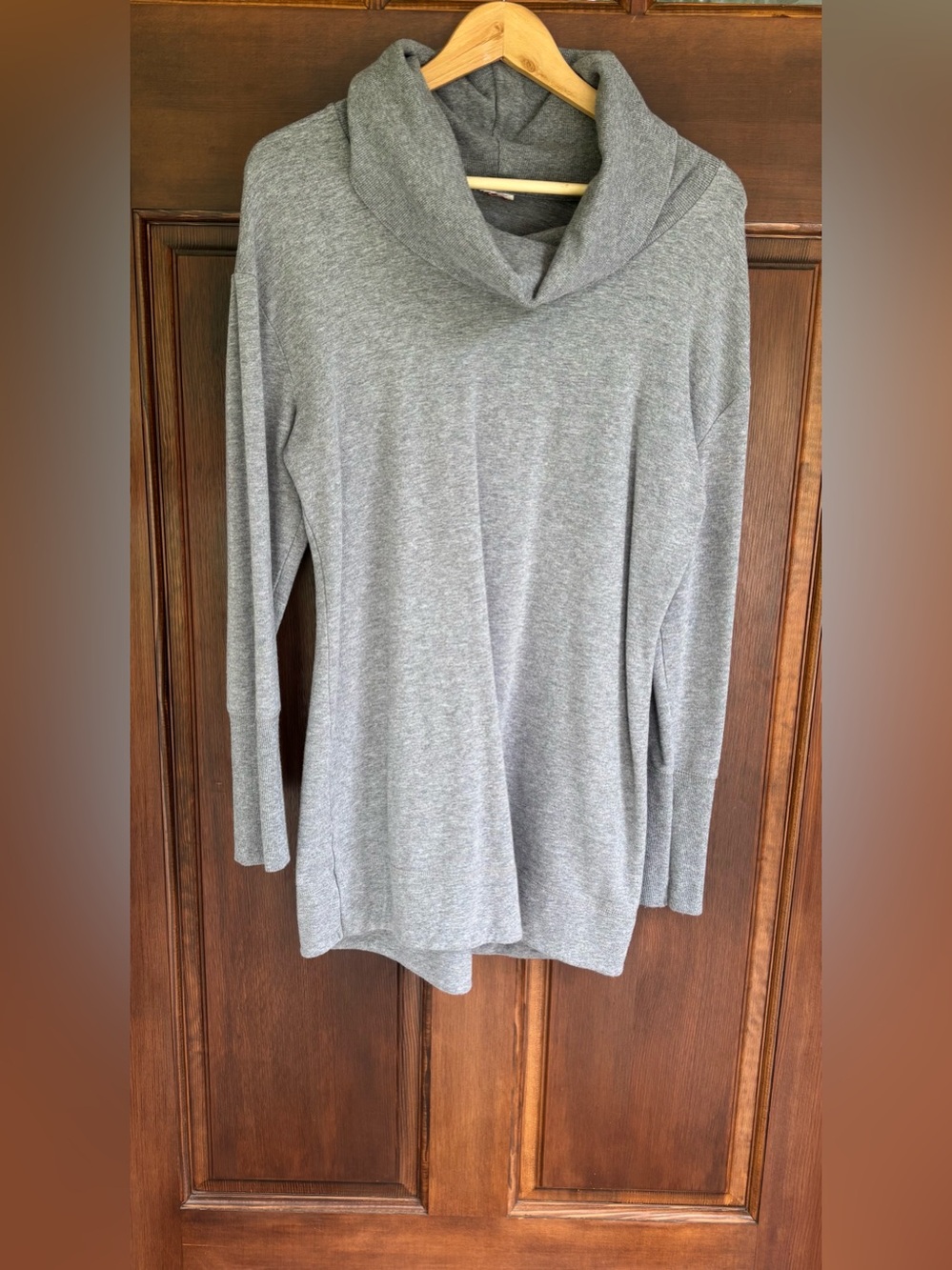 Gray Cowl Neck Long Sleeve Women’s Sweater